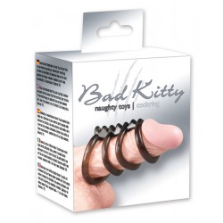 Bad Kitty Cockring Kwartet - Zwart